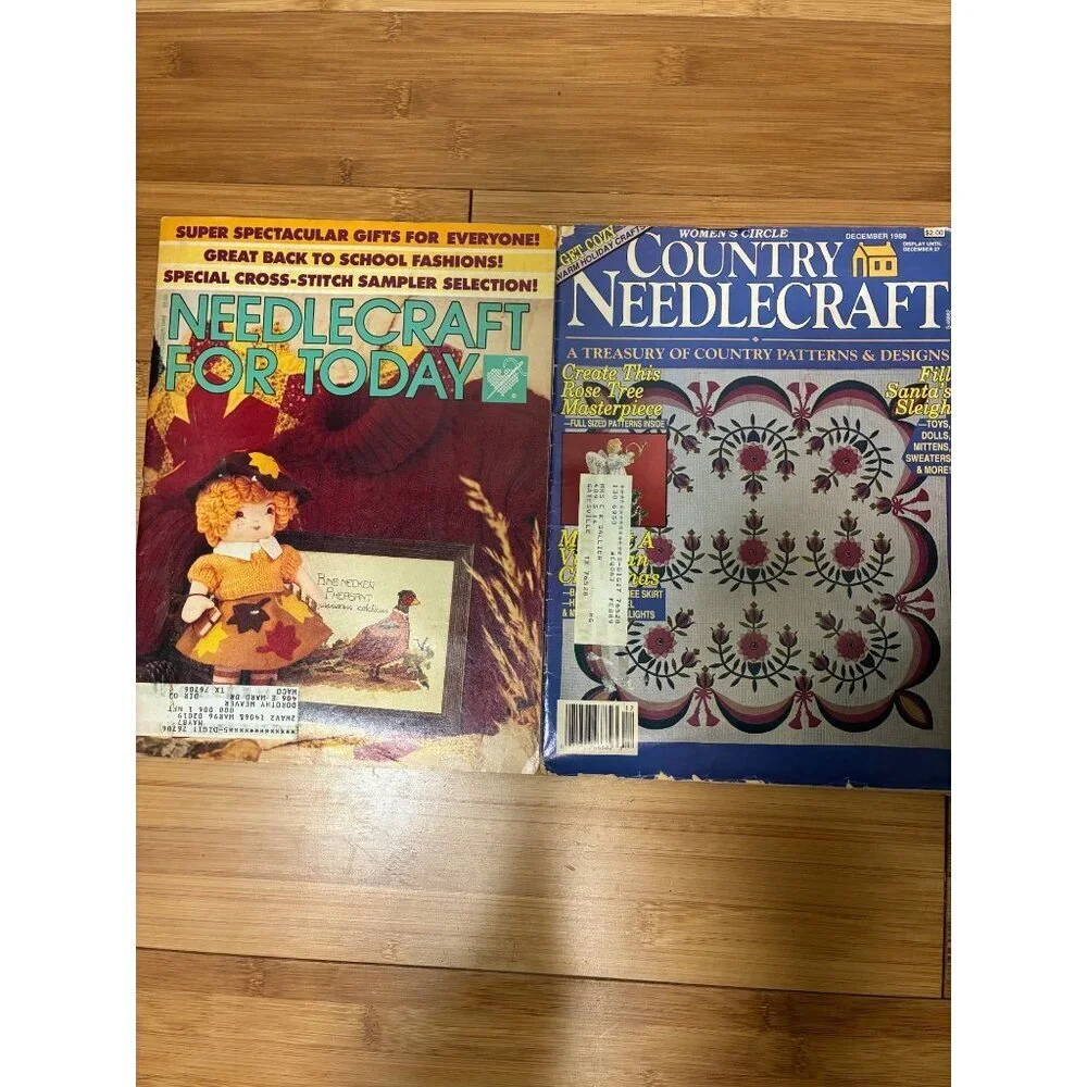 VTG Needlecraft Magazine Bundle 2 Issues 1986-88 Crafts DIY 80s